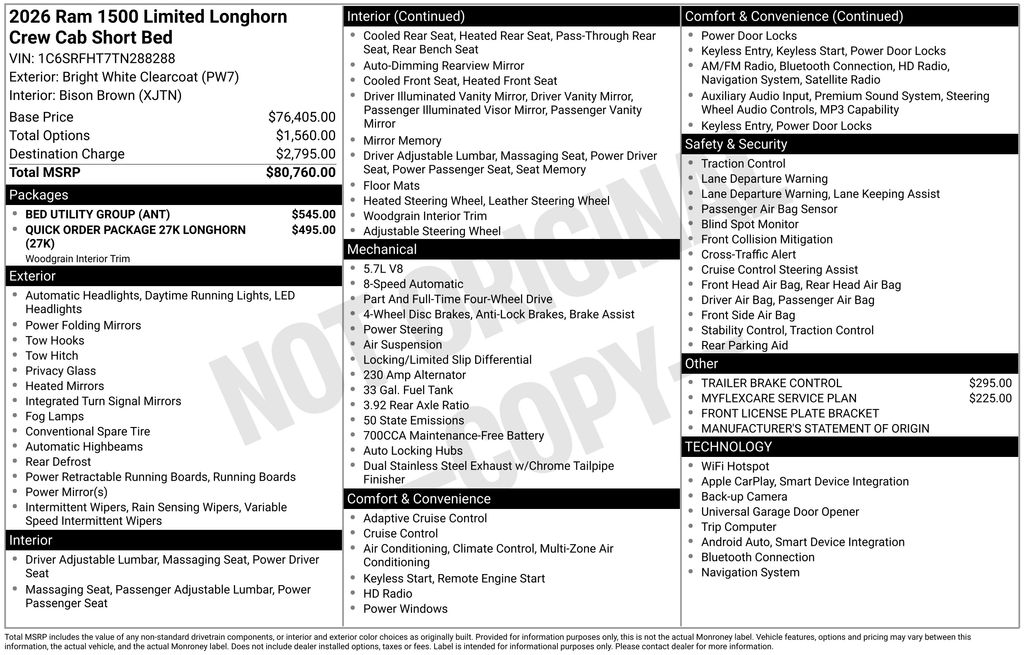2026 RAM 1500 Limited Longhorn 4x4 Crew Cab 5'7's photo