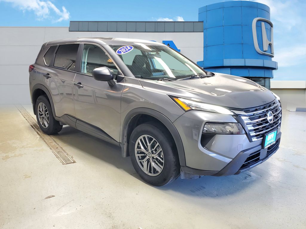 Gray (Gun Metallic) 2024 Nissan Rogue S AWD SUV / Crossover All-Wheel Drive Continuously Variable Transmission