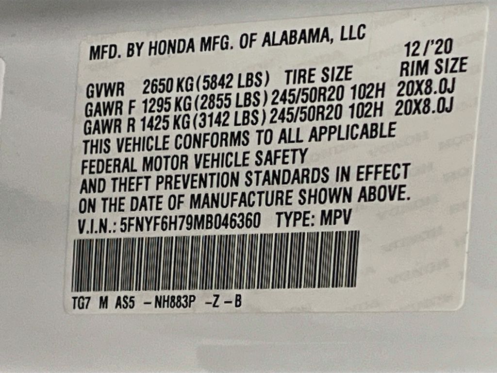 Used 2021 White Honda Black Edition image 36