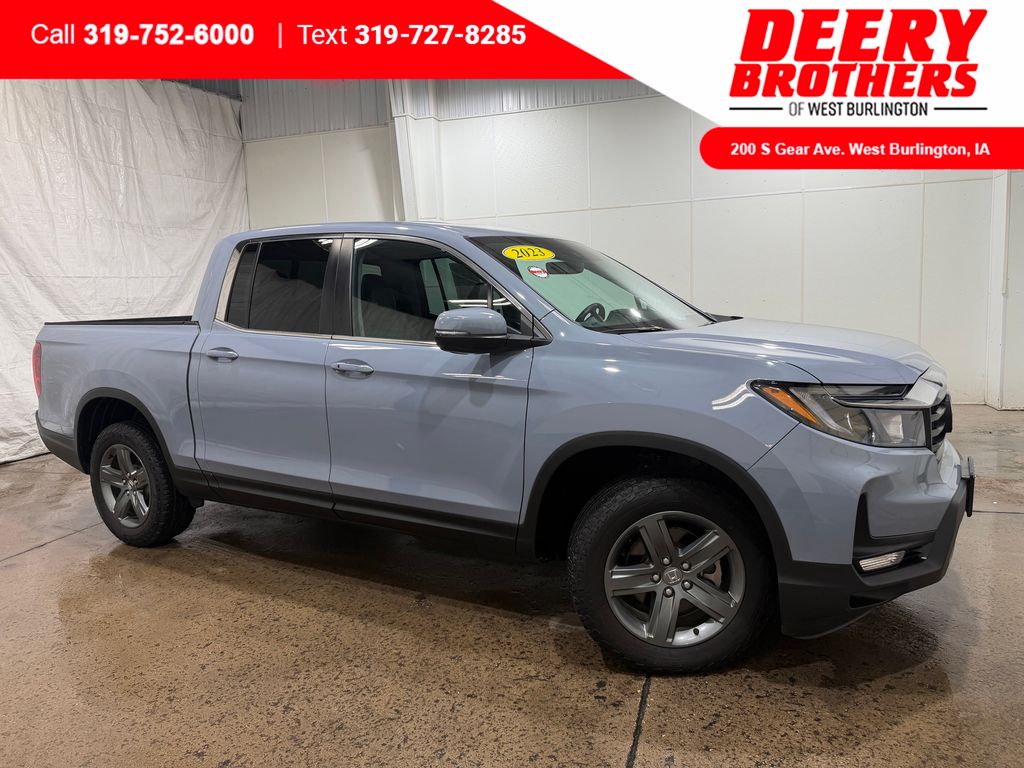 Gray 2023 Honda Ridgeline RTL AWD Pickup Truck All-Wheel Drive 9-Speed Automatic