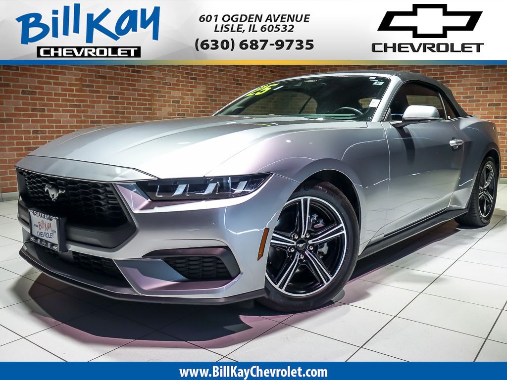 Silver Metallic 2025 Ford Mustang Convertible Rear-Wheel Drive Automatic