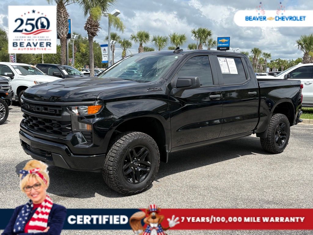 Black 2024 Chevrolet Silverado 1500 Pickup Truck Four-Wheel Drive Automatic