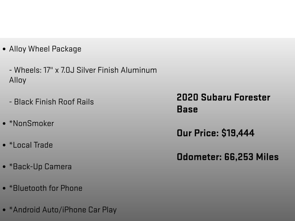 2020 Subaru Forester Base White at Spitzer Acura