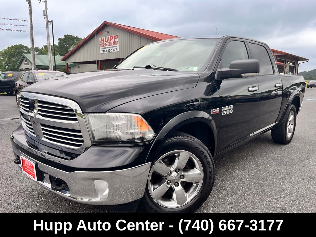 Black Clearcoat 2013 RAM 1500 Big Horn Crew Cab 4WD Pickup Truck Four-Wheel Drive 8-Speed Automatic