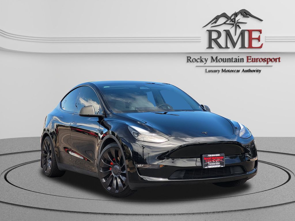 Solid Black 2023 Tesla Model Y SUV / Crossover All-Wheel Drive 1-Speed Automatic