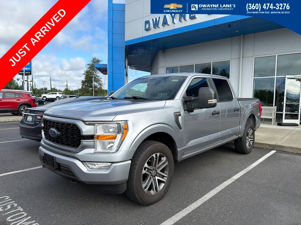 Iconic Silver Metallic 2021 Ford F-150 Pickup Truck Four-Wheel Drive Automatic