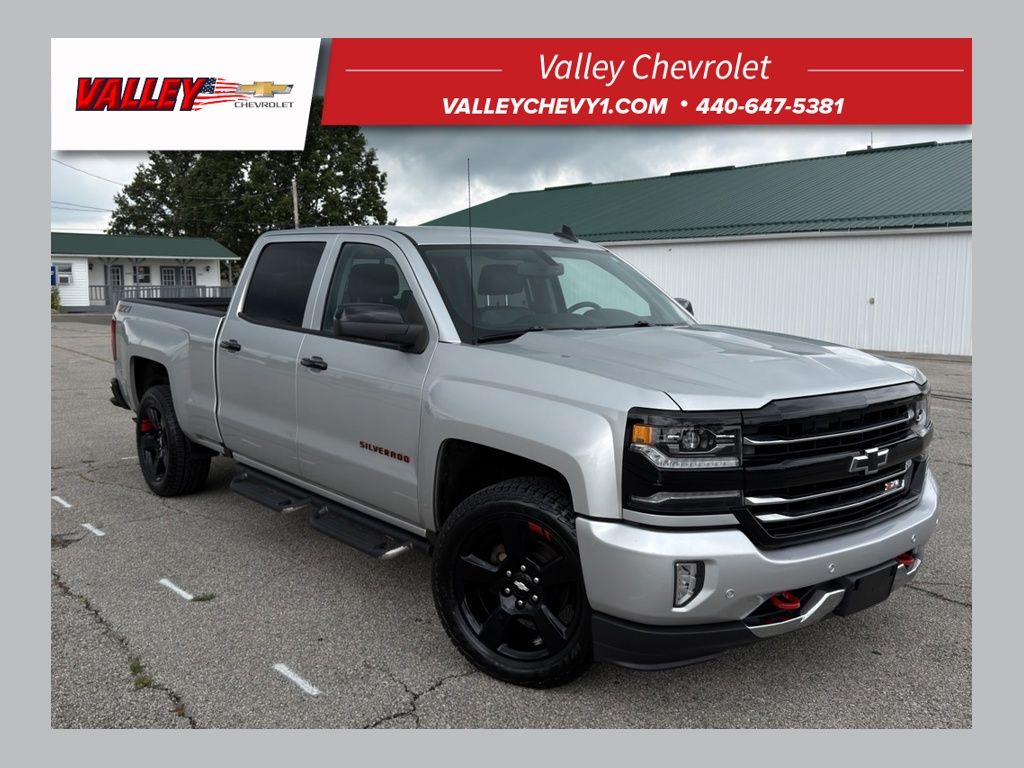 Silver Ice Metallic 2018 Chevrolet Silverado 1500 Pickup Truck Four-Wheel Drive 8-Speed Automatic Overdrive