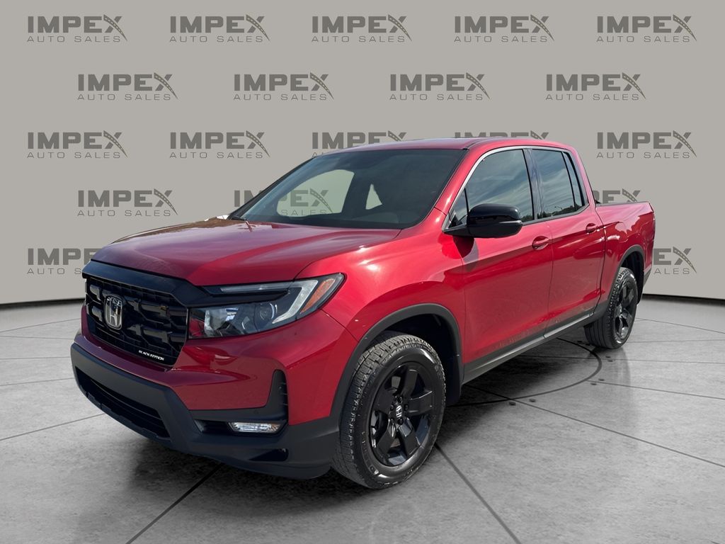 Radiant Red Metallic II 2025 Honda Ridgeline Black Edition AWD Pickup Truck All-Wheel Drive 9-Speed Automatic