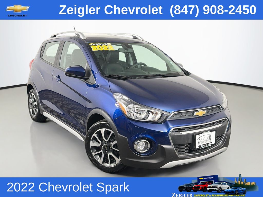 Blue Glow Metallic 2022 Chevrolet Spark Hatchback Front-Wheel Drive Continuously Variable Transmission