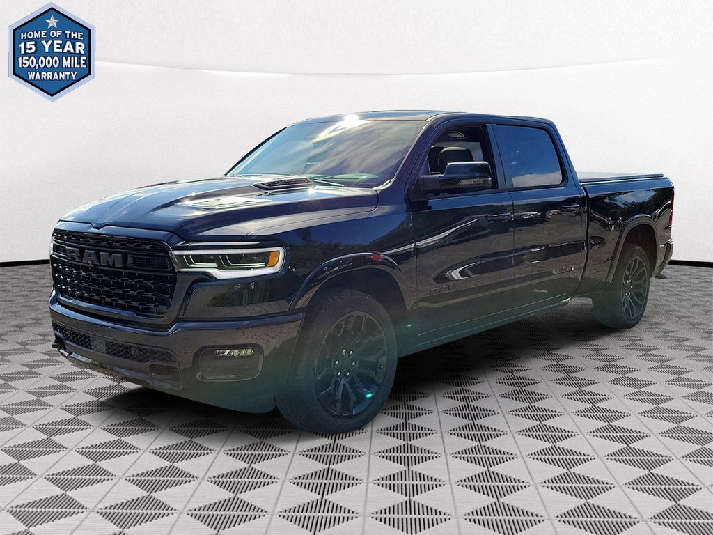Diamond Black Crystal Pearlcoat 2026 RAM 1500 Pickup Truck Four-Wheel Drive 8-Speed Automatic