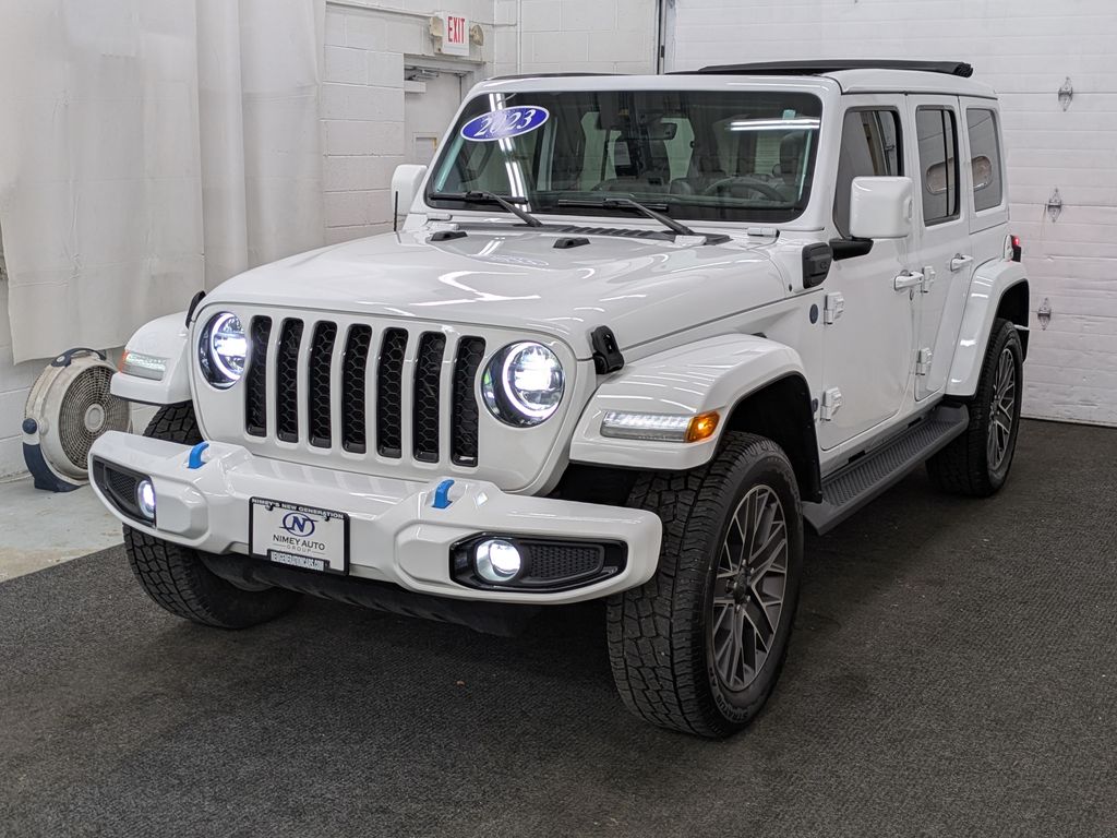 Bright White Clearcoat 2023 Jeep Wrangler 4xe Sahara 4WD SUV / Crossover Four-Wheel Drive 8-Speed Automatic