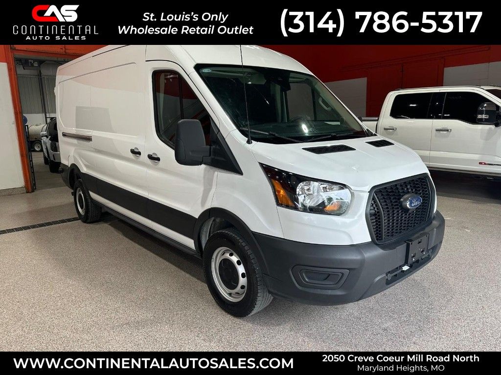 Oxford White 2024 Ford Transit Cargo 250 Medium Roof LB RWD Van Rear-Wheel Drive