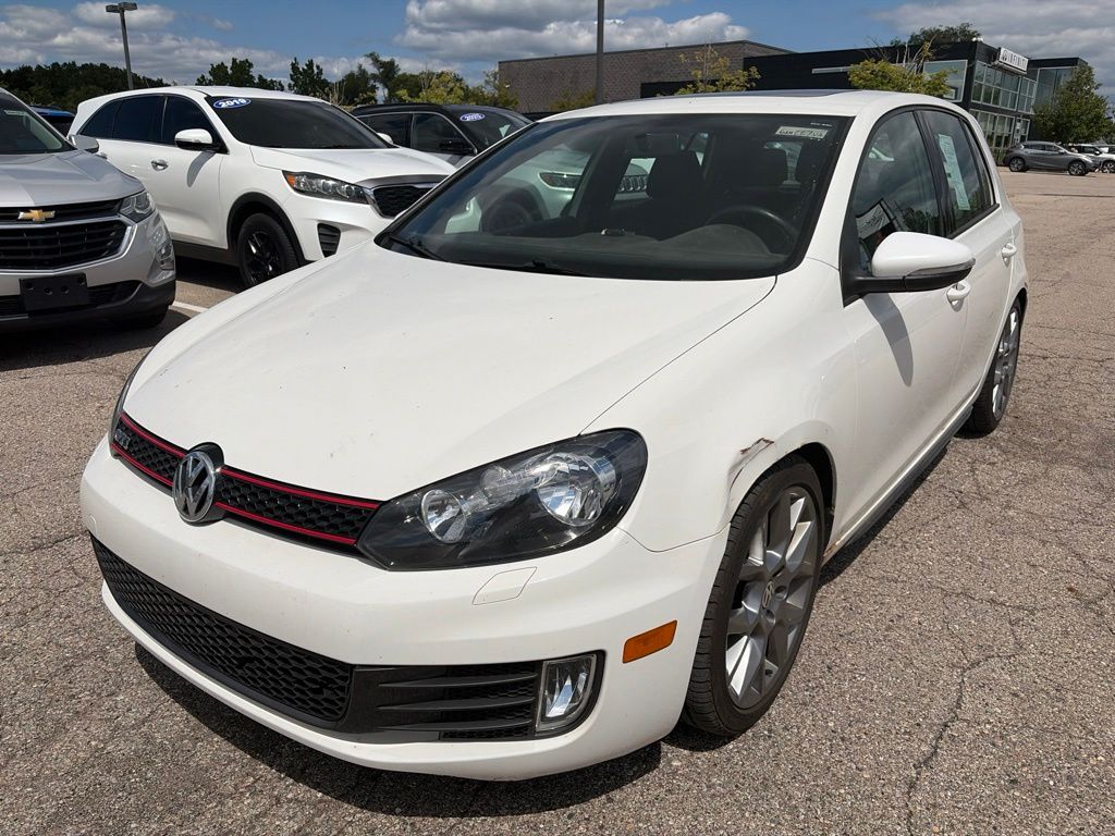 White 2013 Volkswagen Golf GTI Hatchback Front-Wheel Drive 6-Speed Manual
