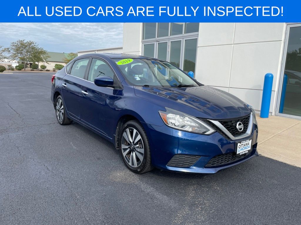 Deep Blue Pearl 2019 Nissan Sentra Sedan Front-Wheel Drive Continuously Variable Transmission