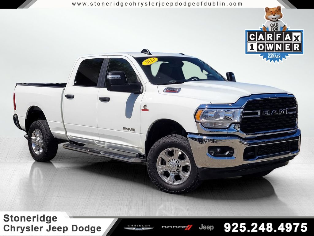Bright White Clearcoat 2024 RAM 2500 Pickup Truck Four-Wheel Drive 6-Speed Automatic