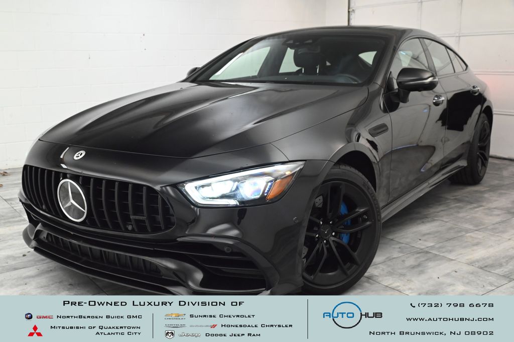 Obsidian Black Metallic 2020 Mercedes-Benz AMG GT 53 4MATIC AWD Sedan All-Wheel Drive 9-Speed Automatic