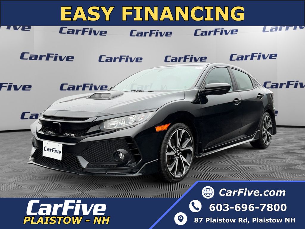 Black 2018 Honda Civic Hatchback Sport FWD Hatchback Front-Wheel Drive 6-Speed Manual