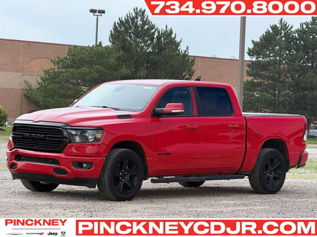 Flame Red Clearcoat 2020 RAM 1500 Pickup Truck Four-Wheel Drive 8-Speed Automatic