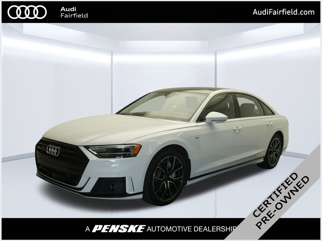 Glacier White Metallic 2021 Audi A8 Sedan All-Wheel Drive 8-Speed Automatic