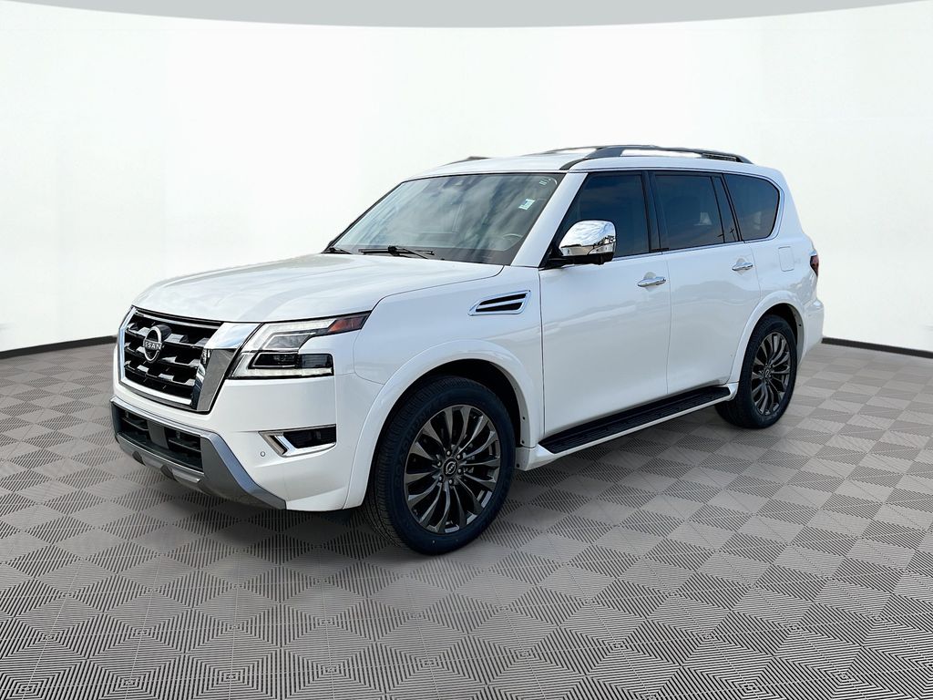Aspen White Tricoat 2023 Nissan Armada Platinum RWD SUV / Crossover 4X2 7-Speed Automatic