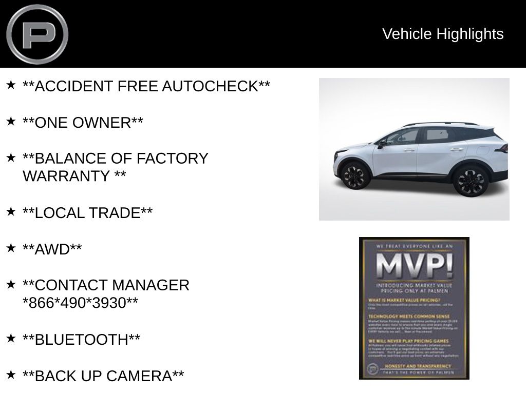 2023 Glacial White Pearl Kia Sportage X-Line AWD SUV