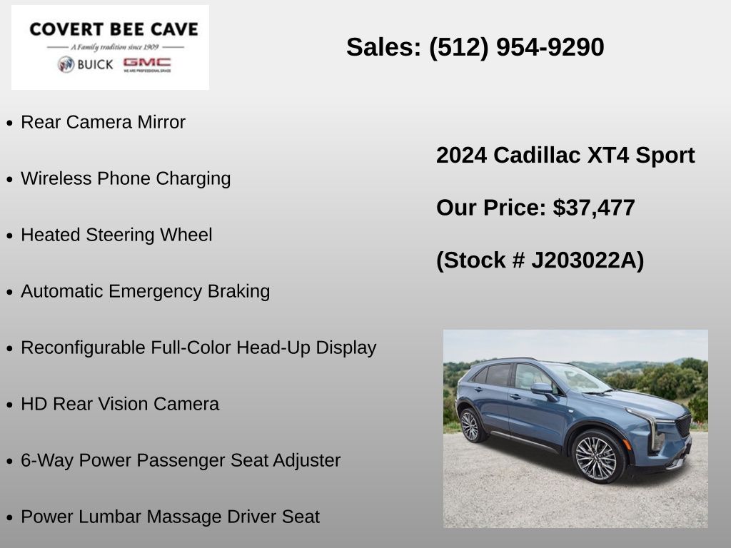 Used Car 2024 Cadillac Xt4  Sport For Sale Under $40,000 In Austin, Texas