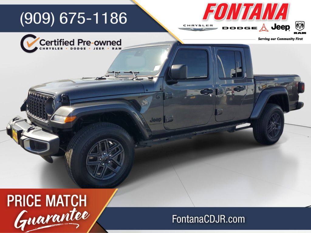 Gray (Granite Crystal Metallic Clearcoat) 2024 Jeep Gladiator Pickup Truck Four-Wheel Drive 8-Speed Automatic
