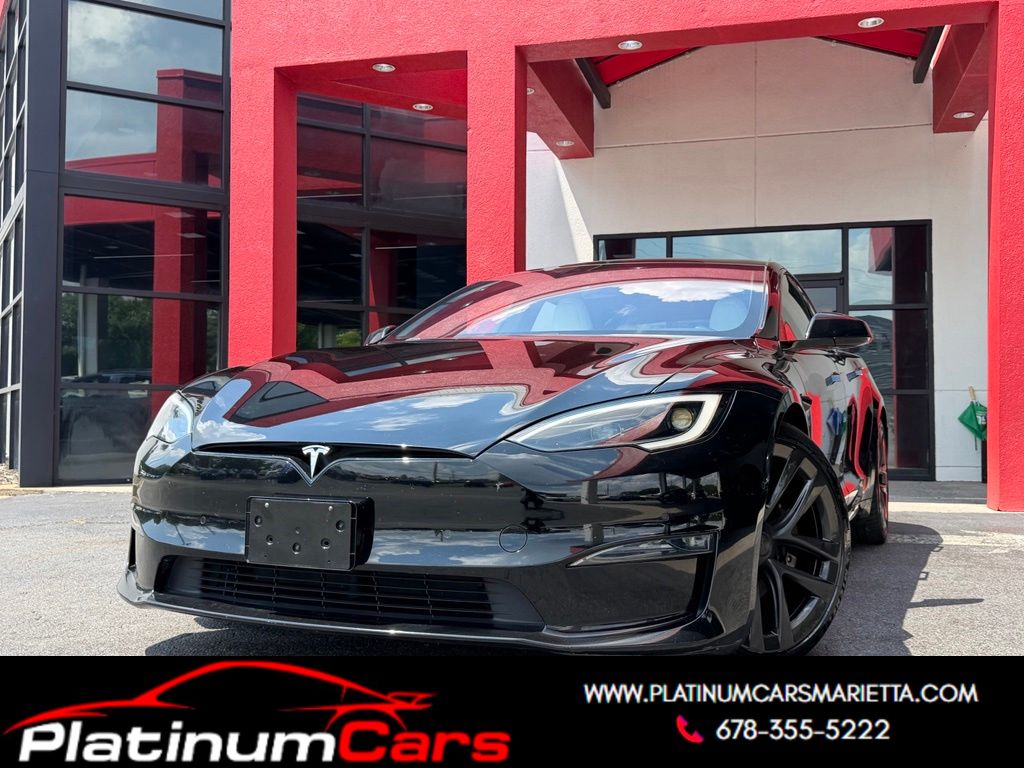 Black 2022 Tesla Model S Plaid AWD Sedan All-Wheel Drive 1-Speed Automatic