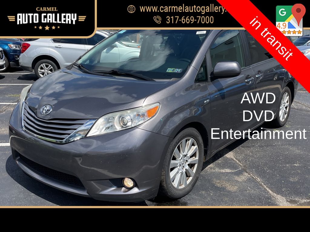 Predawn Gray Mica 2017 Toyota Sienna Minivan All-Wheel Drive 8-Speed Automatic