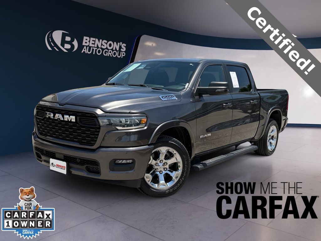 Gray (Granite Crystal Metallic Clearcoat) 2025 RAM 1500 Big Horn Crew Cab RWD Pickup Truck 4X2 8-Speed Automatic
