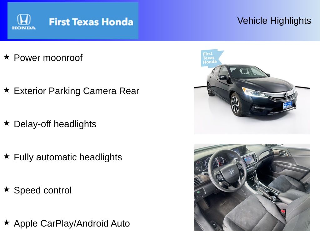 Used Car 2016 Honda Accord  Ex For Sale Under $15,000 In Austin, Texas