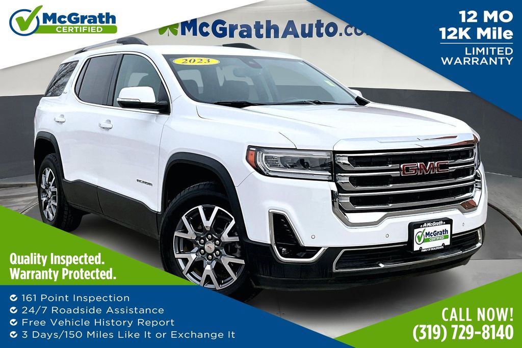 Summit White 2023 GMC Acadia SUV / Crossover Four-Wheel Drive 9-Speed Automatic