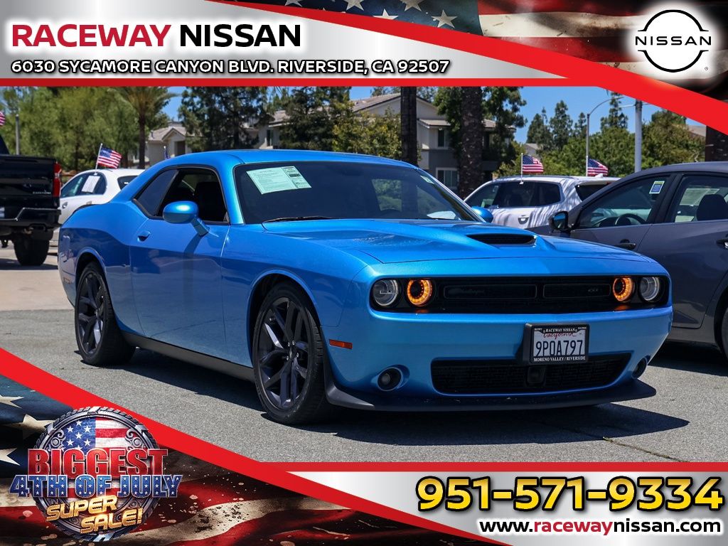 B5 Blue Pearlcoat 2023 Dodge Challenger Coupe Rear-Wheel Drive 8-Speed Automatic