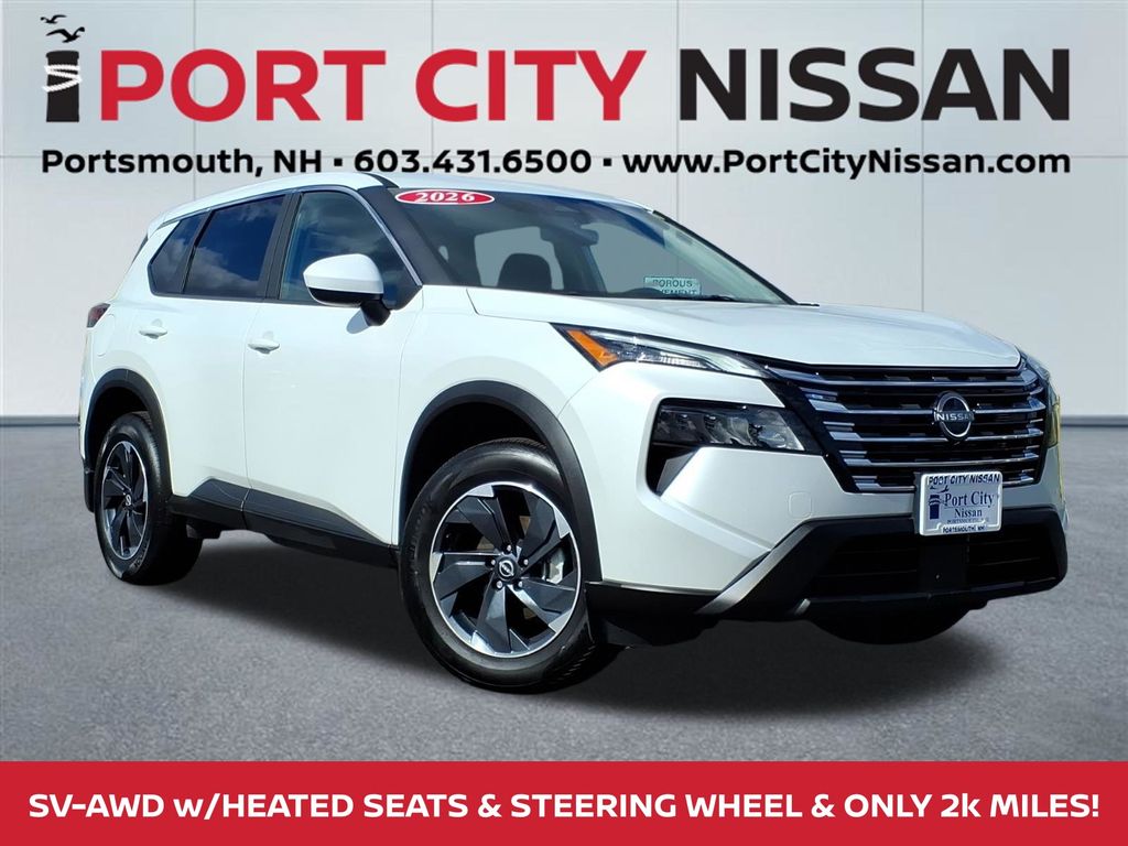 Everest White Pearl Tricoat 2026 Nissan Rogue SV AWD SUV / Crossover All-Wheel Drive Continuously Variable Transmission