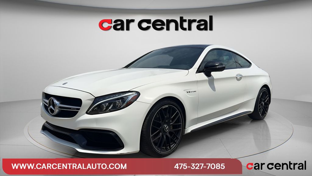 White 2018 Mercedes-Benz C-Class AMG C 63 Coupe RWD Coupe Rear-Wheel Drive 7-Speed Automatic