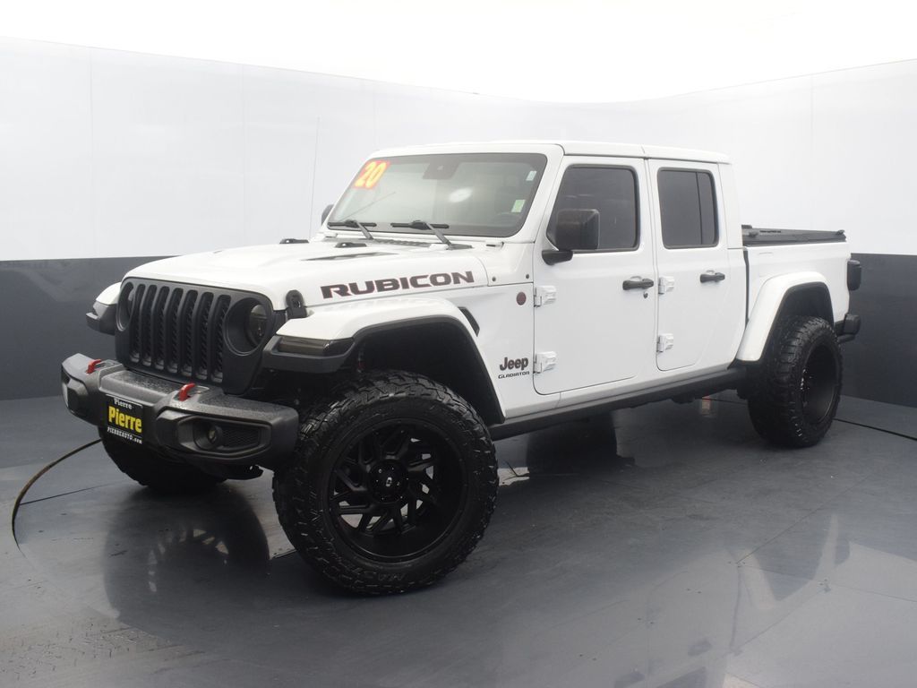 Bright White Clearcoat 2020 Jeep Gladiator Rubicon Crew Cab 4WD Pickup Truck Four-Wheel Drive 8-Speed Automatic