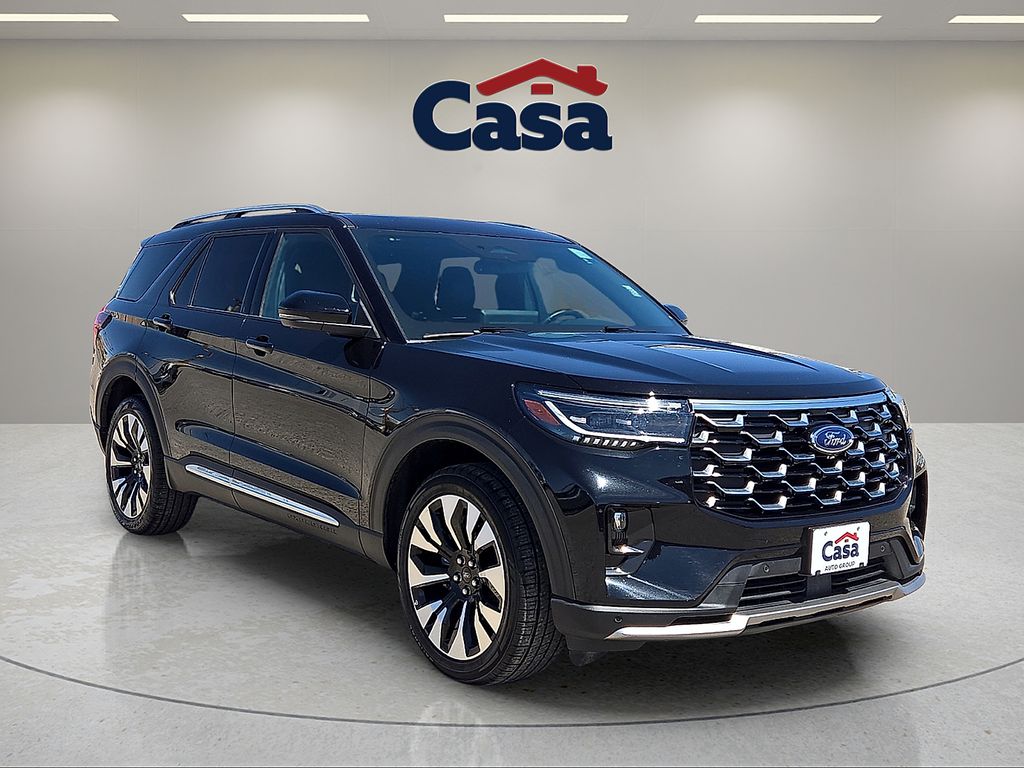 Black Metallic 2025 Ford Explorer Platinum AWD SUV / Crossover All-Wheel Drive Automatic