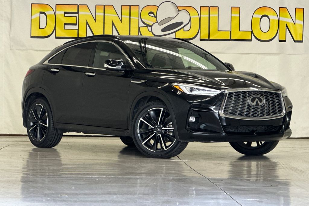 Mineral Black 2022 INFINITI QX55 Luxe AWD SUV / Crossover All-Wheel Drive Continuously Variable Transmission