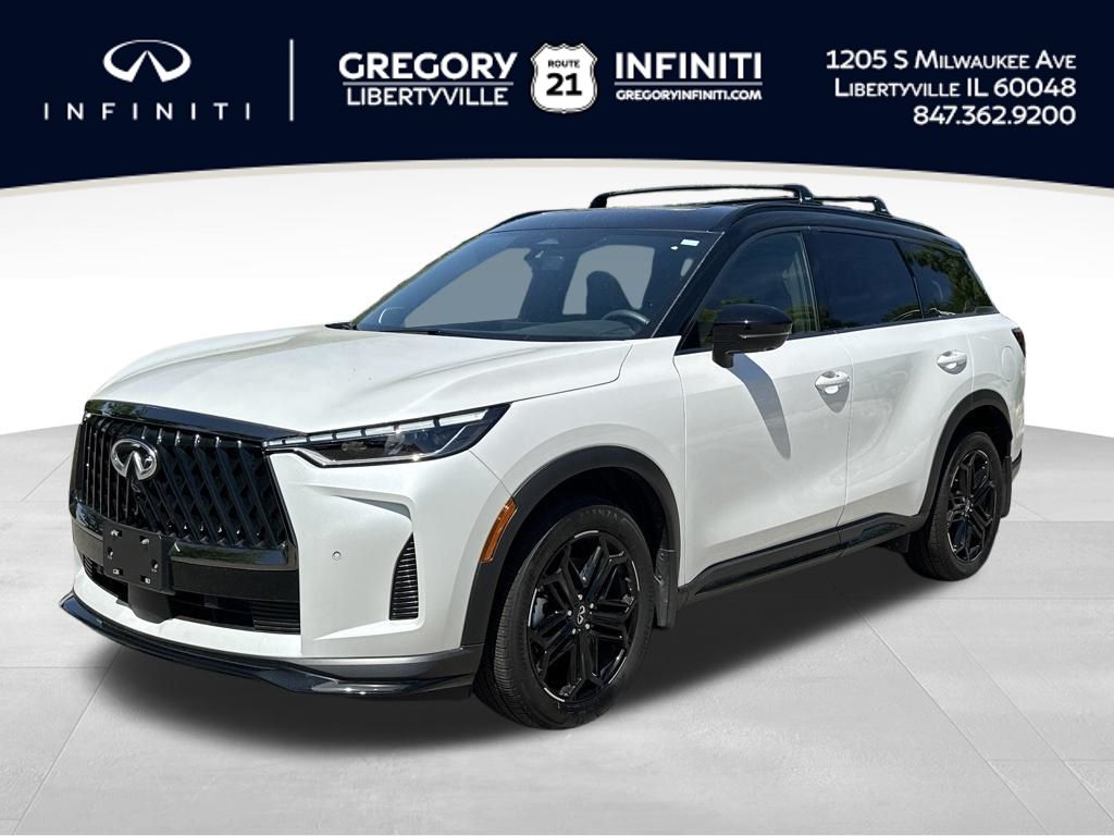 Radiant White/Black Obsidian 2026 INFINITI QX60 SUV / Crossover All-Wheel Drive 9-Speed Automatic