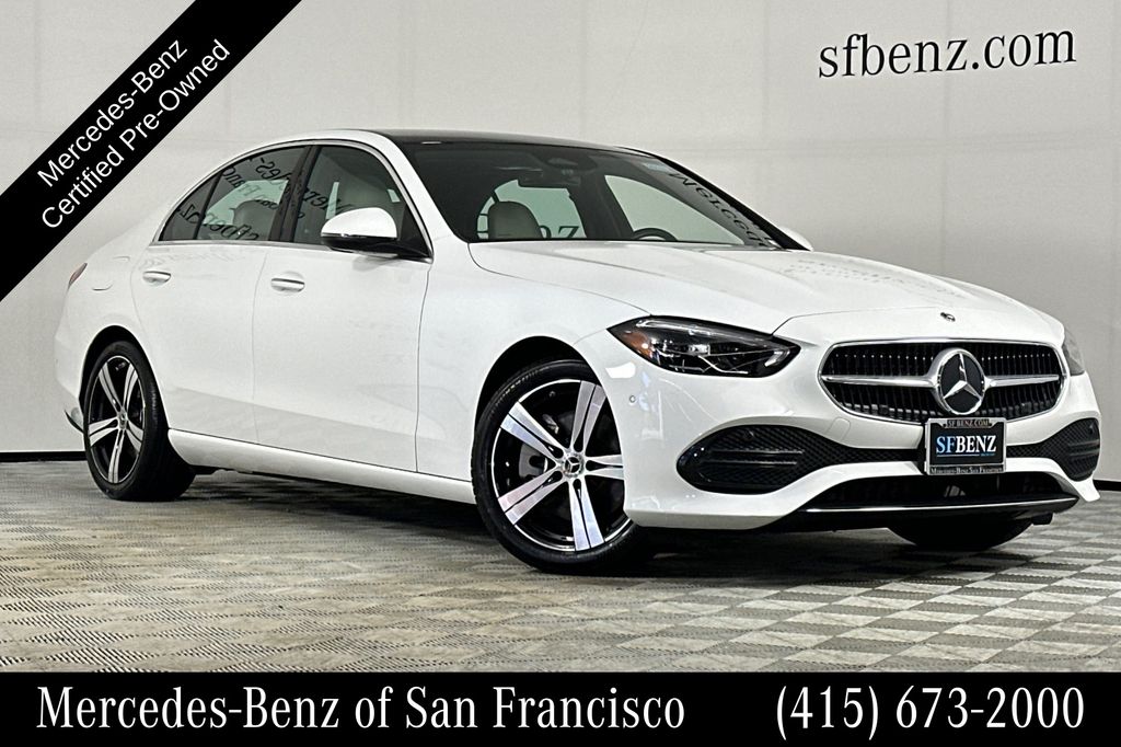 Polar White 2023 Mercedes-Benz C-Class C 300 RWD Sedan Rear-Wheel Drive 9-Speed Automatic