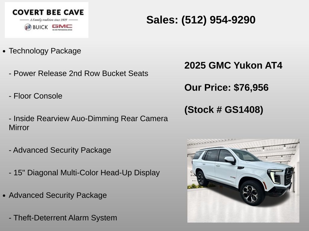 Used Car 2025 Gmc Yukon  At4 For Sale Under $80,000 In Austin, Texas