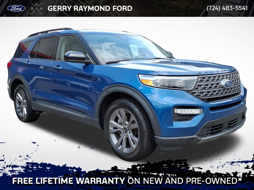 Blue Metallic 2022 Ford Explorer SUV / Crossover All-Wheel Drive Automatic