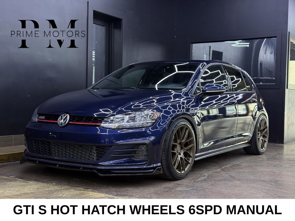 Blue 2018 Volkswagen Golf GTI Hatchback Front-Wheel Drive 6-Speed Manual