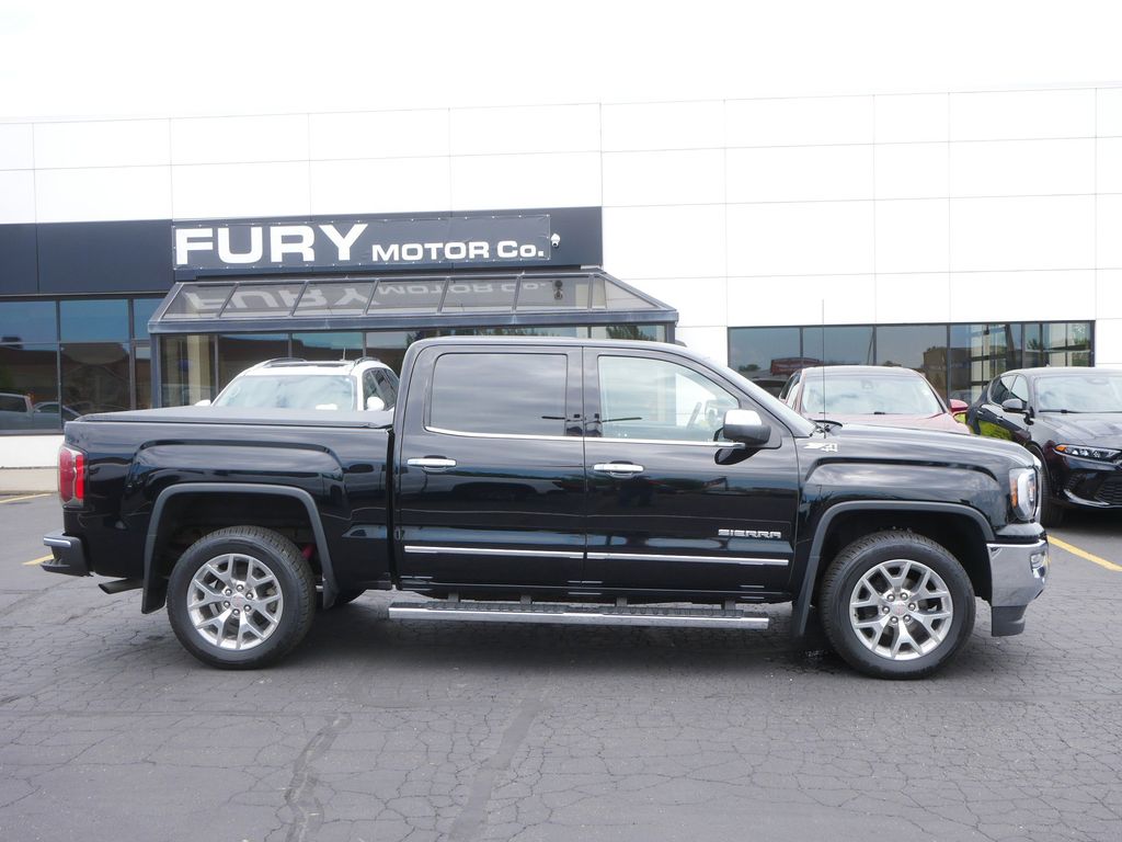 Onyx Black 2018 GMC Sierra 1500 SLT Crew Cab 4WD Pickup Truck Four-Wheel Drive 6-Speed Automatic Overdrive