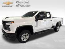 Summit White 2024 Chevrolet Silverado 2500HD Work Truck Double Cab 4WD Pickup Truck Four-Wheel Drive Automatic