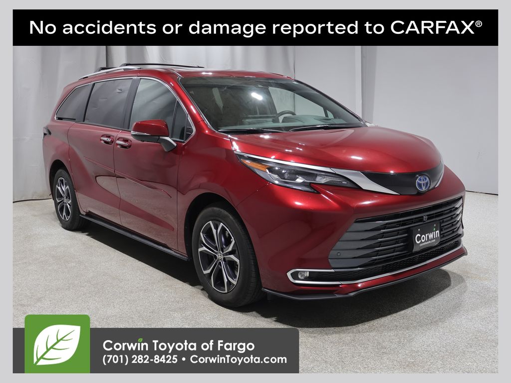 Red (Ruby Flare Pearl) 2025 Toyota Sienna Minivan All-Wheel Drive Continuously Variable Transmission