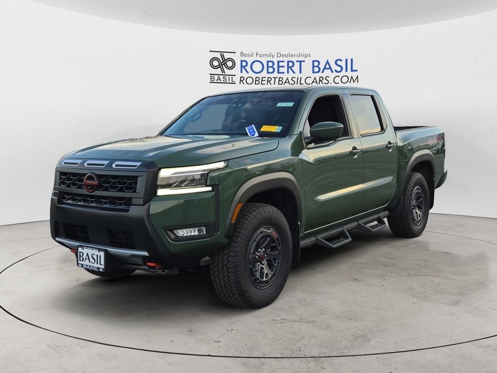 Tactical Green Metallic 2025 Nissan Frontier PRO-4X Crew Cab 4WD Pickup Truck Four-Wheel Drive 9-Speed Automatic Overdrive