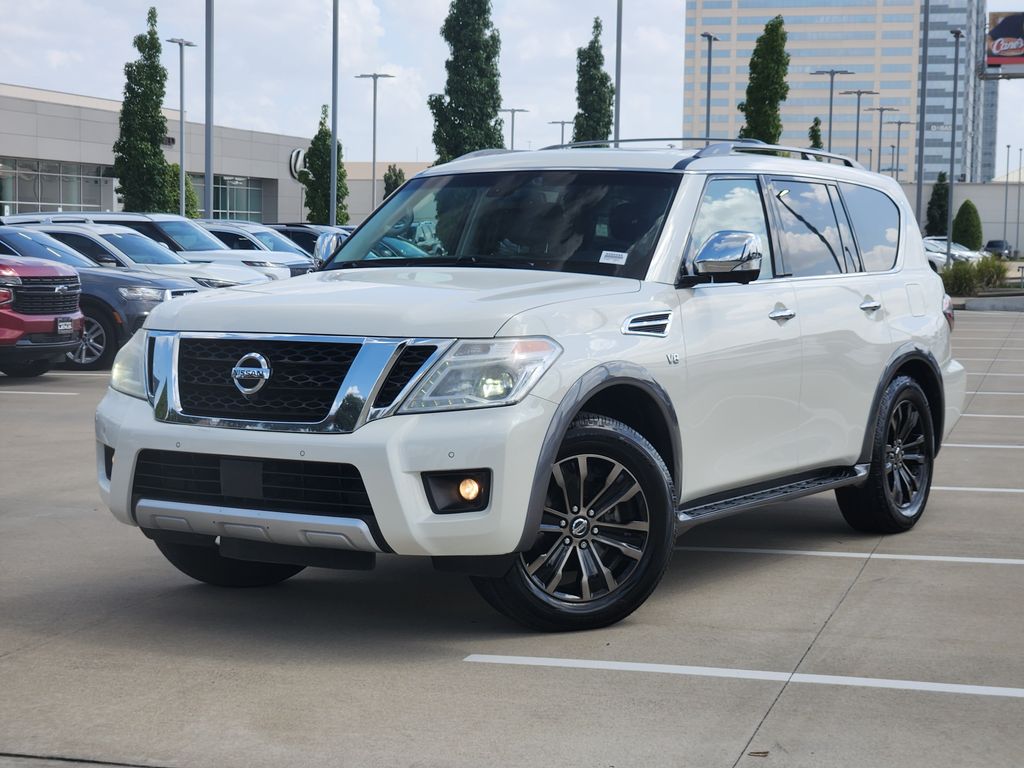 Pearl White 2017 Nissan Armada SUV / Crossover 4X2 7-Speed Automatic