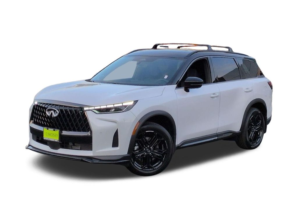 Radiant White/Black Obsidian 2026 INFINITI QX60 Sport AWD SUV / Crossover All-Wheel Drive 9-Speed Automatic