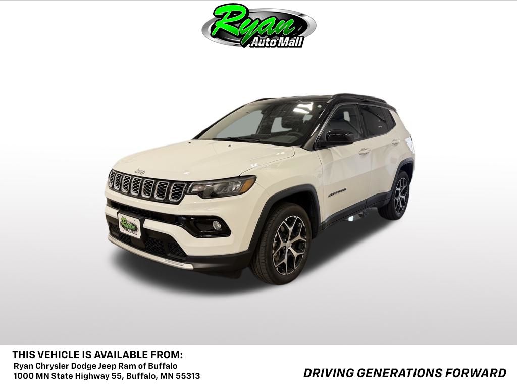 Bright White Clearcoat 2024 Jeep Compass SUV / Crossover Four-Wheel Drive 8-Speed Automatic